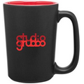 15 Oz. Matte Black/Glossy Red Rocca Mug